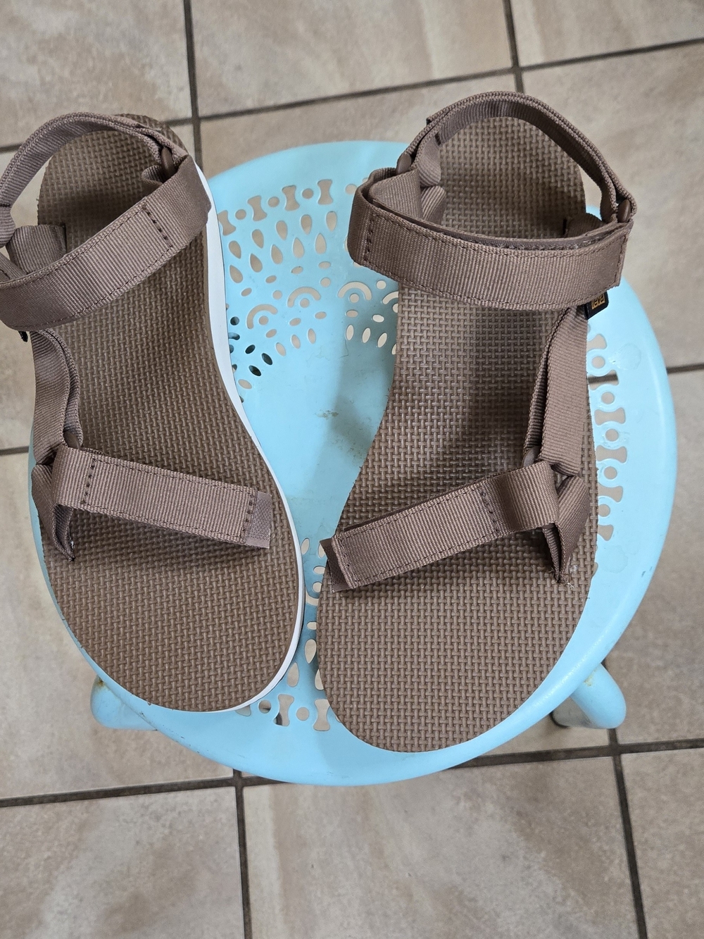 TEVA=Brown Adjustable Strap Sandals - Picture 2 of 9